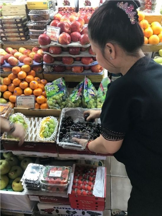 Lady at markets in Asia