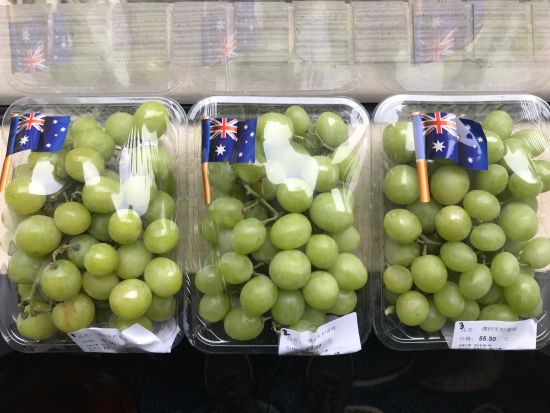 Australian table grapes in China