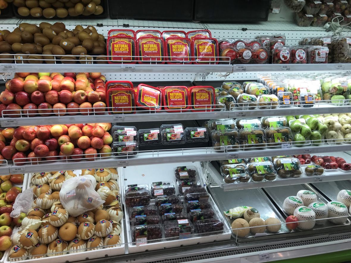 Fruit on Shelves at Big C Supermarket